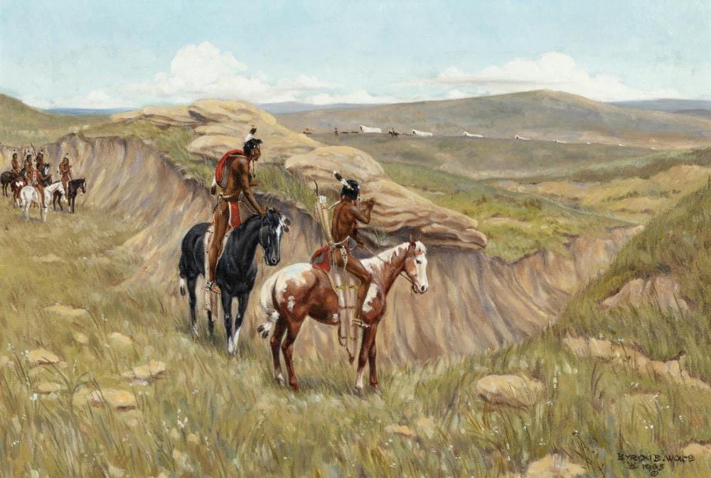 Byron B. Wolfe comparable auction result: byron b wolfe wagon watchers 1965