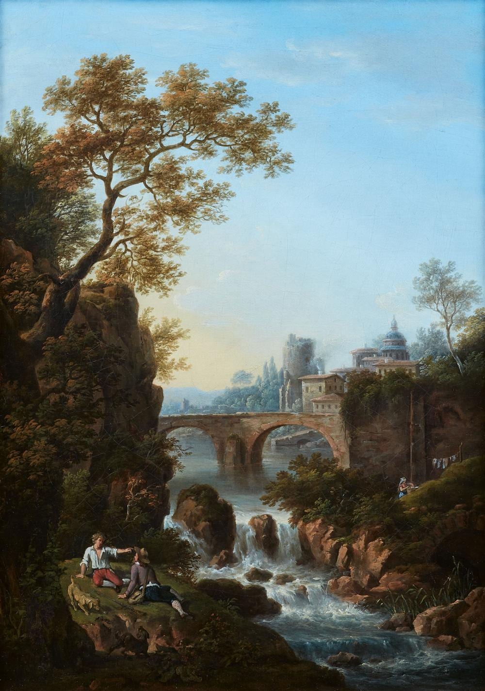 Michael Wutky comparable auction result: michael wutky attributed to two southern landscapes with staffage