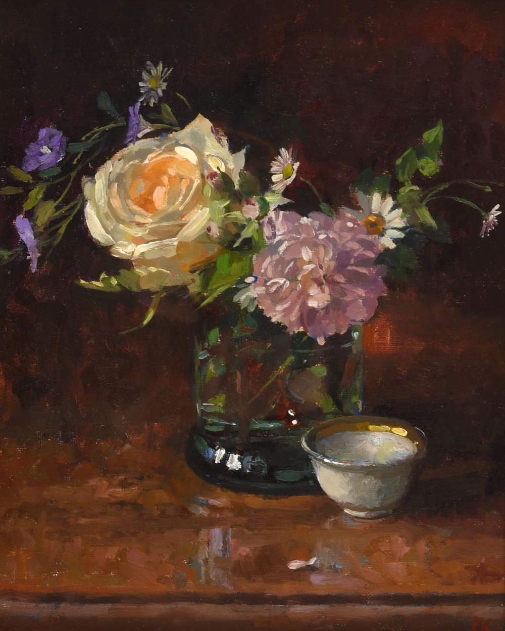 Pamela Kay comparable auction result: pamela kay british b 1939 two roses and a bowl