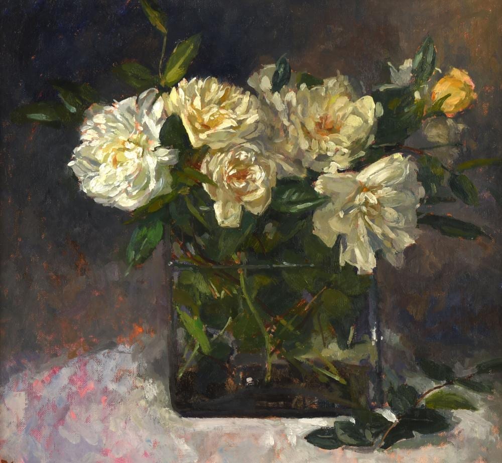Pamela Kay comparable auction result: pamela kay british b 1939 glass of rose alberic
