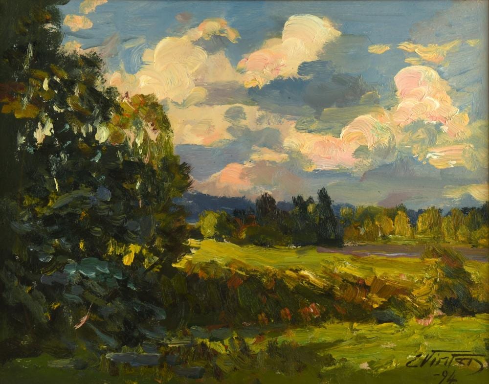 Edgar Vinters comparable auction result: edgar vinters 1919 2014 landscape oil on board