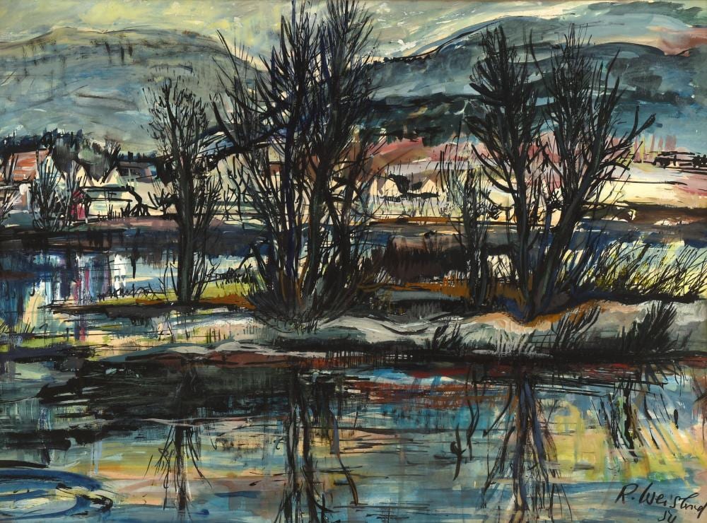 Richard Weisbrod comparable auction result: richard weisbrod 1906 1991 the rhine near basle