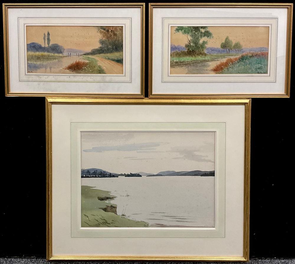 William Dring comparable auction result: william dring british 1904 1990 lakeside on an overcast day signed wa