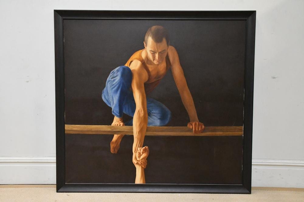 Neil Moore comparable auction result: neil moore born 1950 oil on canvas the darkness of lightness 121 x 130cm framed