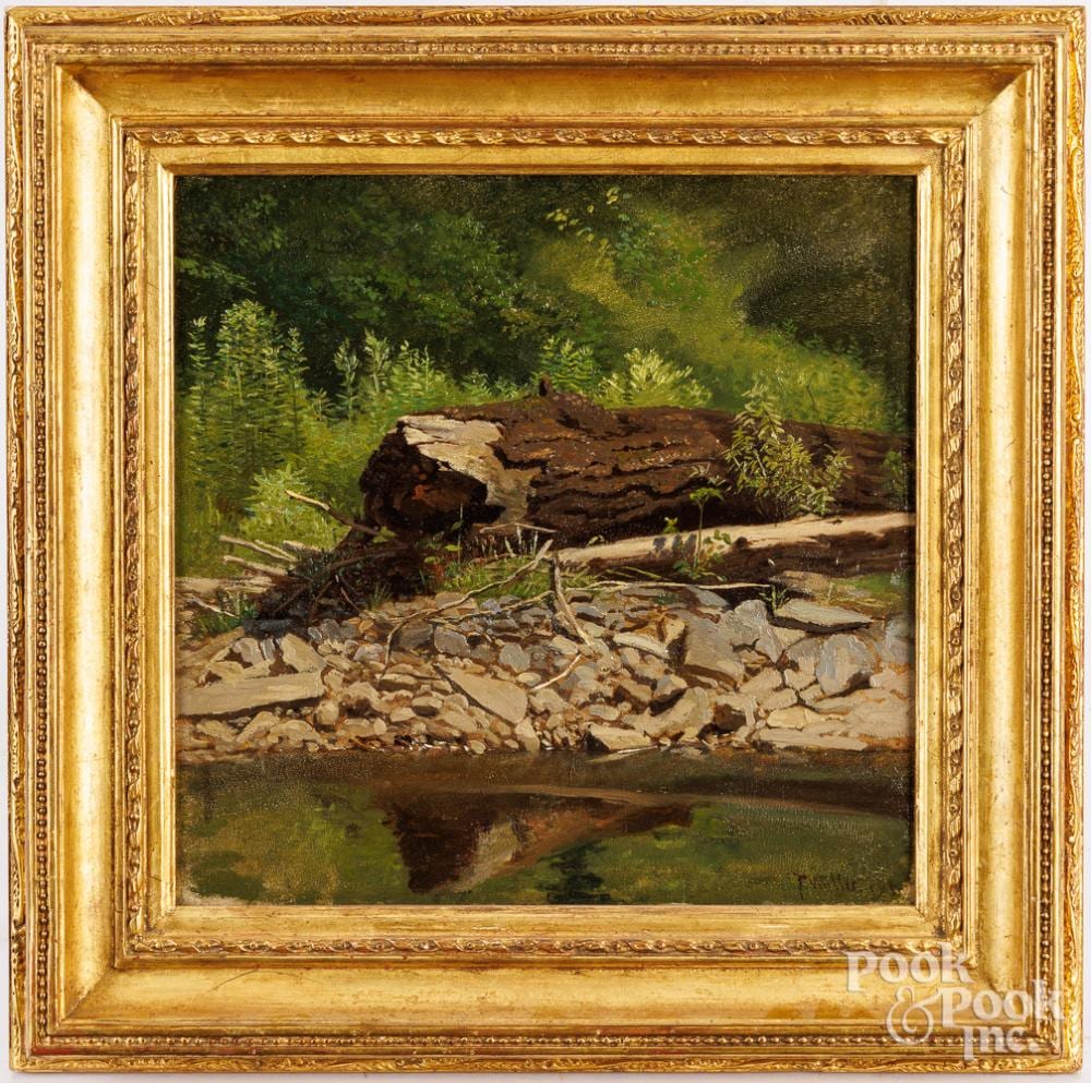 Frank Waller comparable auction result: frank waller oil on board landscape
