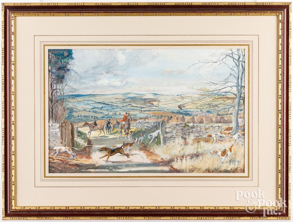 Michael Lyne comparable auction result: michael lyne american british 1912 1989 gouache on paper