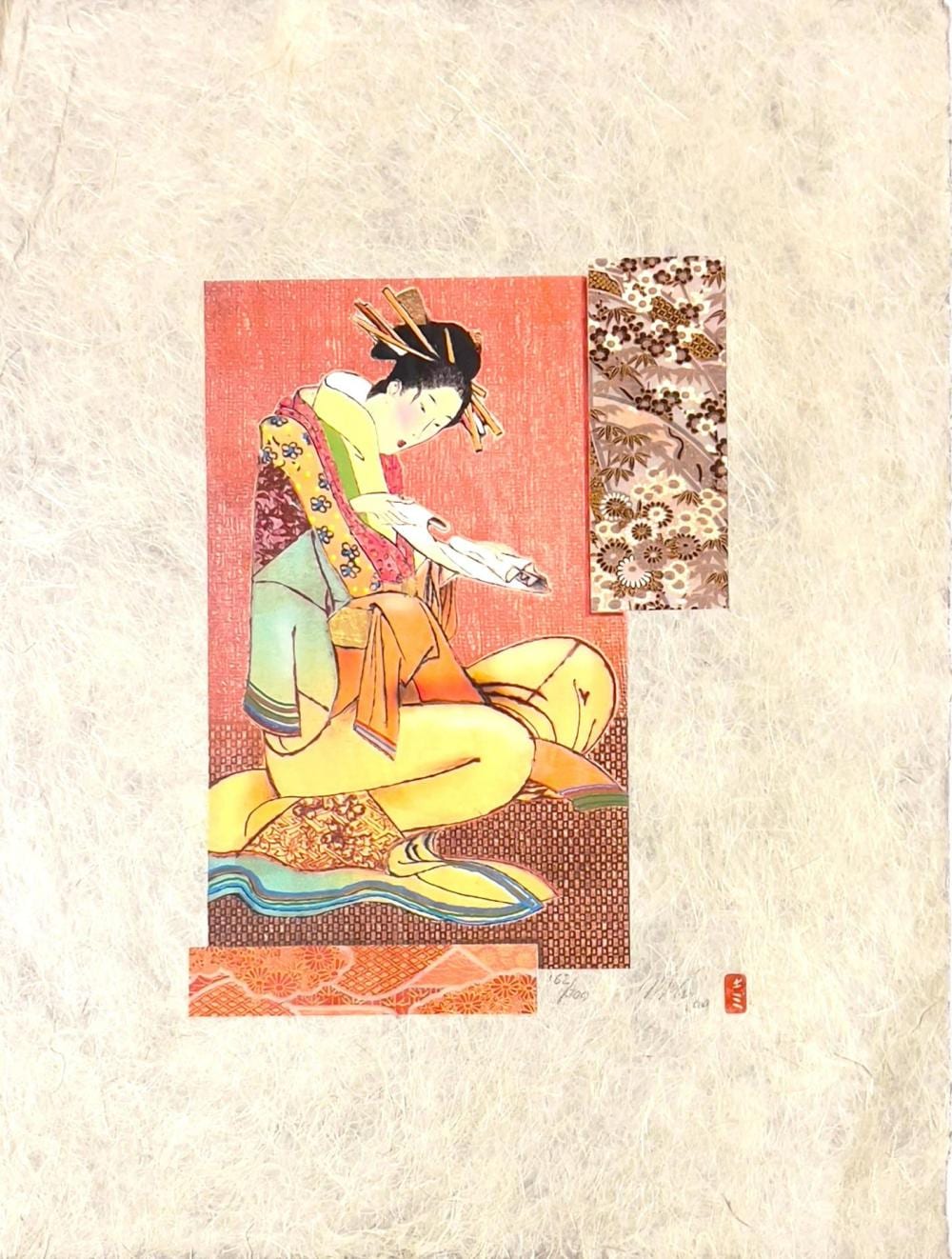 Mikulas Kravjansky comparable auction result: mikulas kravjansky signed limited ed etching oriental princess