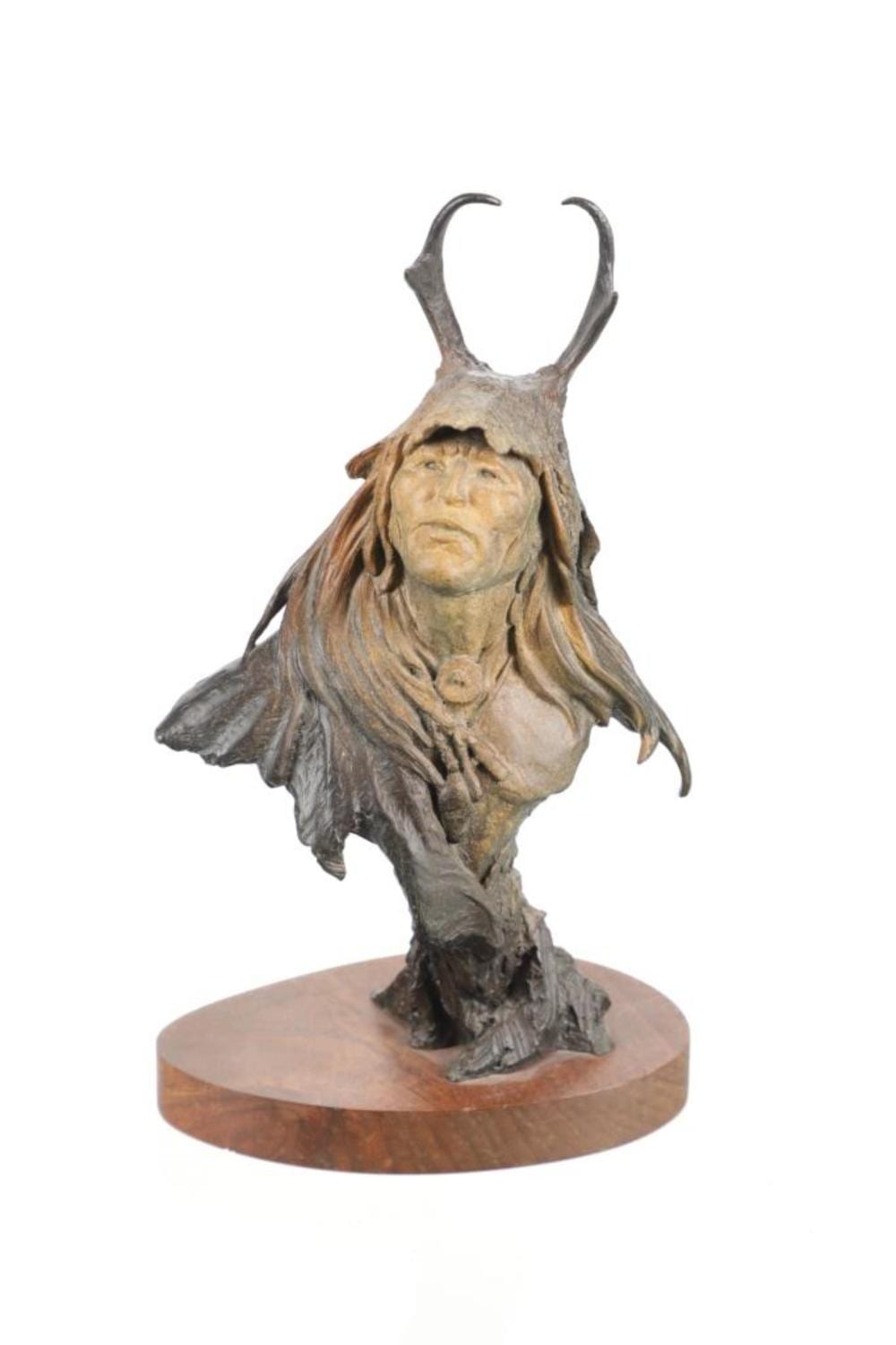 Dan Garrett comparable auction result: dan garrett 1948 painted bronze sculpture 1996