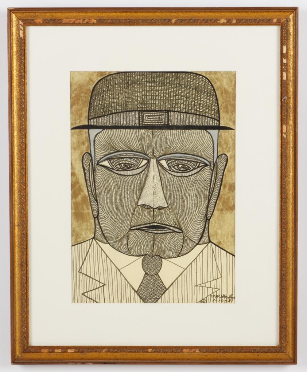 Ted Gordon comparable auction result: ted gordon b 1924 portrait 1981