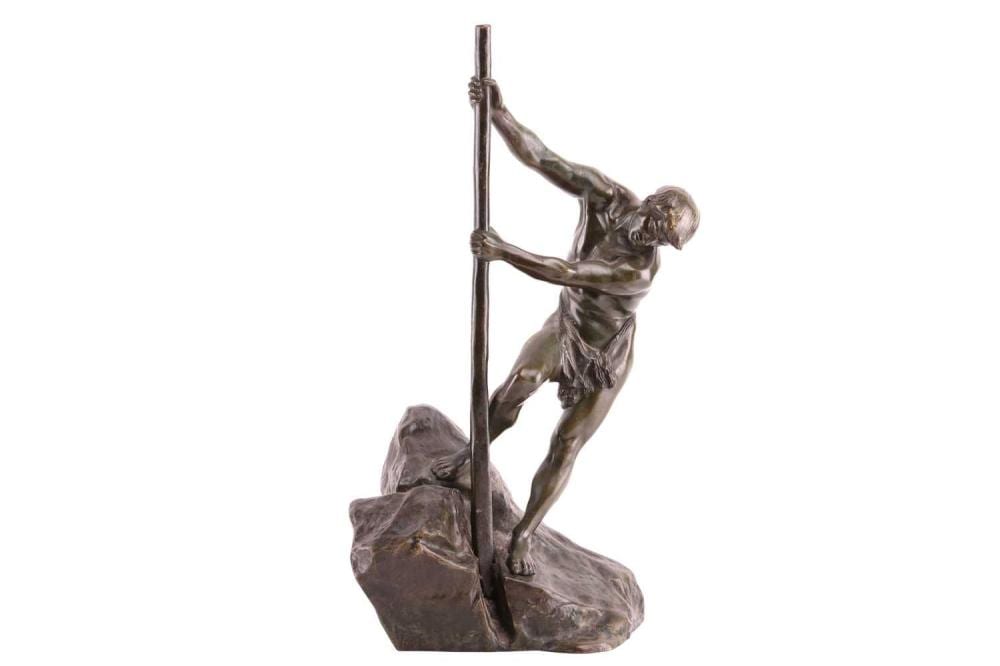 jean verschneider 1872 1943 french l effort a patinated bronze figure of a quarry worker signed to base 47 cm high x 20 cm wide · Dawsons Auctioneers · 2024-10-31 Jean Verschneider comparable auction result: jean verschneider 1872 1943 french l effort a patinated bronze figure of a quarry worker signed to base 47 cm high x 20 cm wide