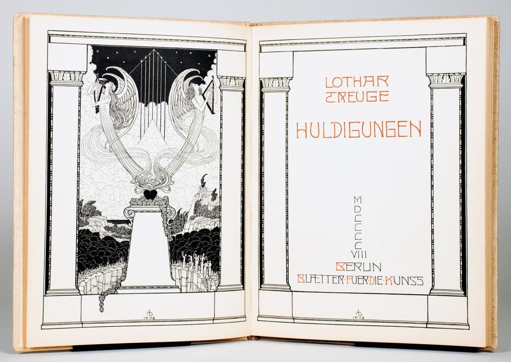 melchior lechter lothar treuge huldigungen · Christian Hesse Auktionen · 2024-11-23 Melchior Lechter comparable auction result: melchior lechter lothar treuge huldigungen