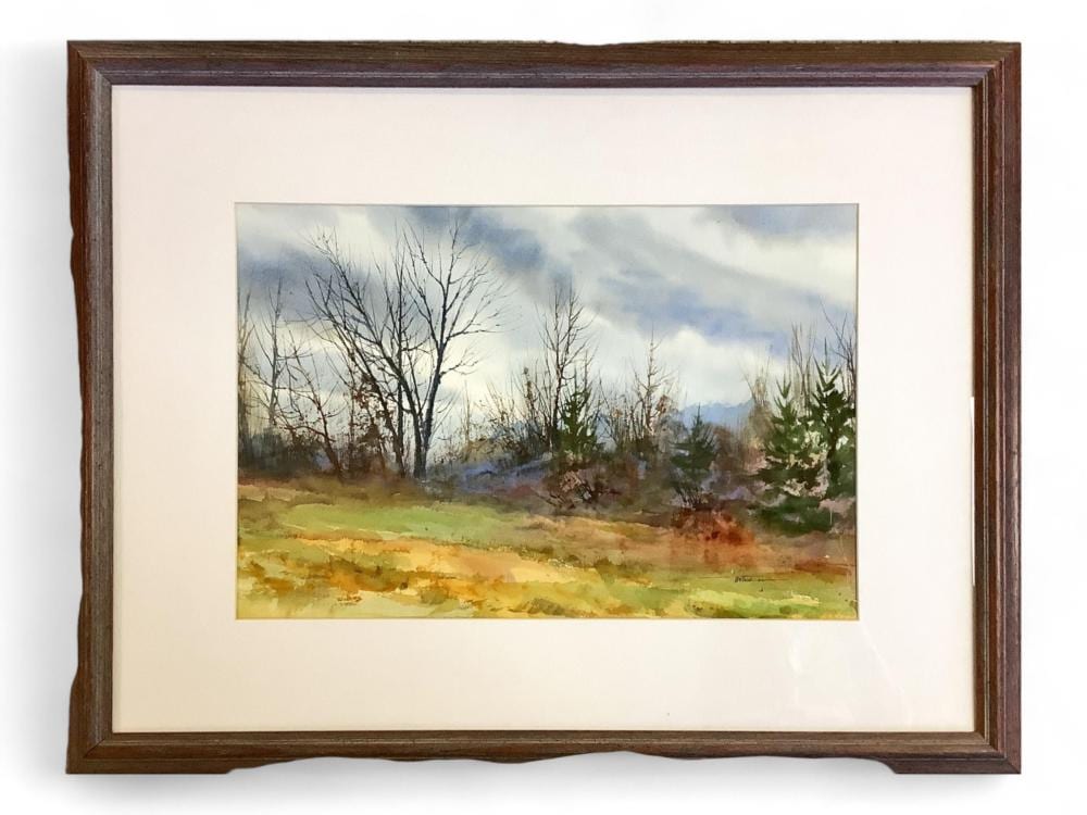 james devore american 1936 2012 original signed watercolor of the edge of the woods watercolor painting measures 19 5 x 14 frame measures 30 5 x 25 · Apple Tree Auction Center · 2024-10-30 James Devore comparable auction result: james devore american 1936 2012 original signed watercolor of the edge of the woods watercolor painting measures 19 5 x 14 frame measures 30 5 x 25