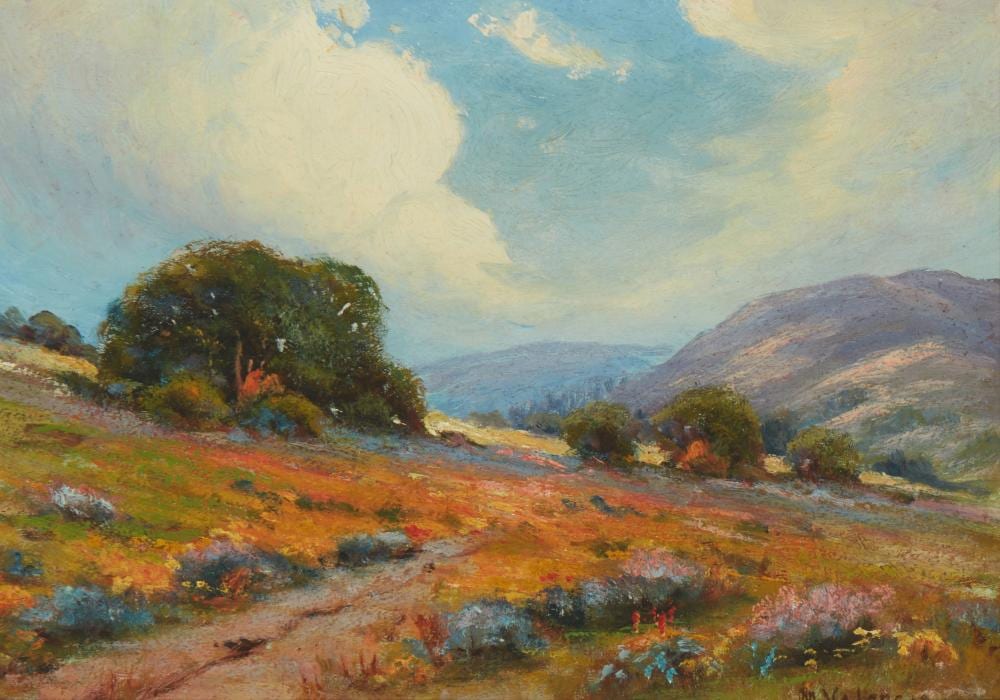 Manuel Valencia comparable auction result: manuel valencia 1856 1935 marin county oil on board 10 h x 14 w