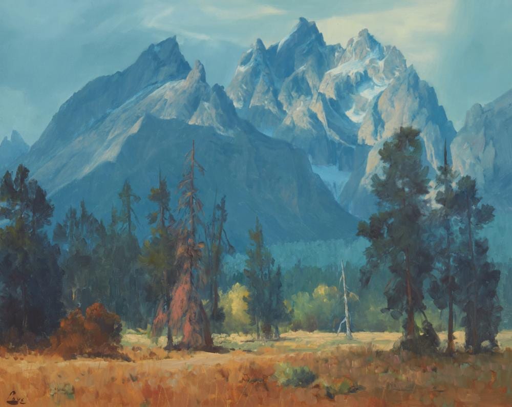 Ralph Love comparable auction result: ralph love 1907 1992 grand tetons during the fall 1977