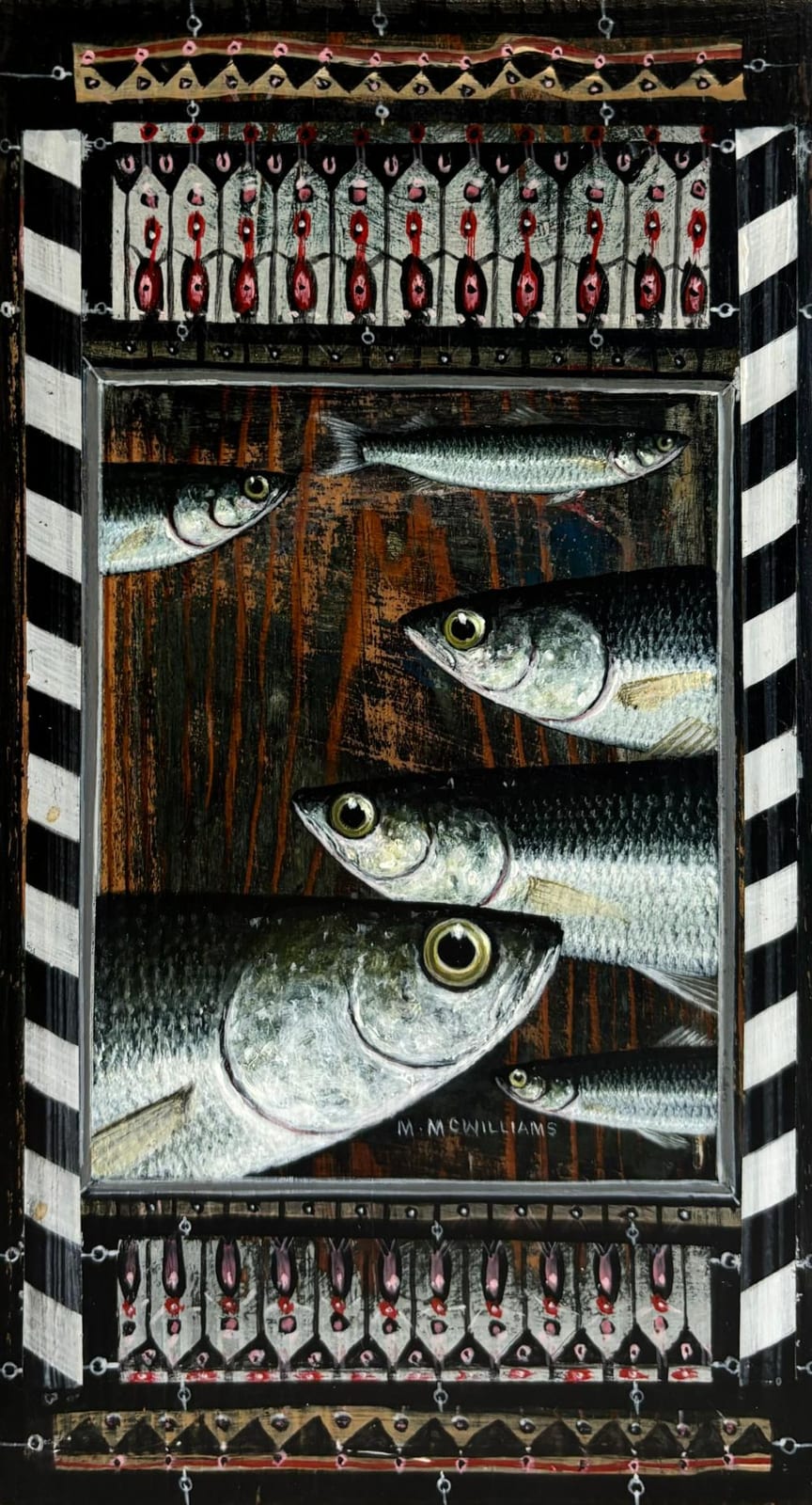 Michael McWilliams comparable auction result: michael mcwilliams 1956 australia cocky salmon closeup