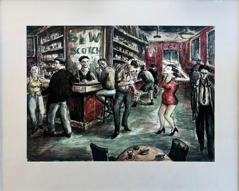 Dale Richards comparable auction result: dale richards 1951 australia the red dress berlin bar