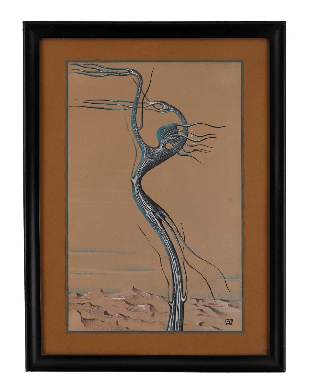 Omar Rayo (1928-2010) S/T, 1950 Técnica mixta sobre papel Medidas: 36 x 29 cm comparable sale
