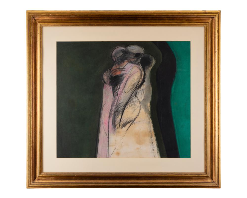 Luis Caballero (1943-1995) S/T, sf. Técnica mixta sobre papel Medidas: 67 x 77 cm comparable sale