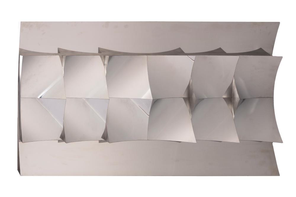 Yutaka Toyota (1931) Espaço - Raios, Cosmico, 1982 Acero y madera Medidas: 90 x 150 x 12 cm comparable sale