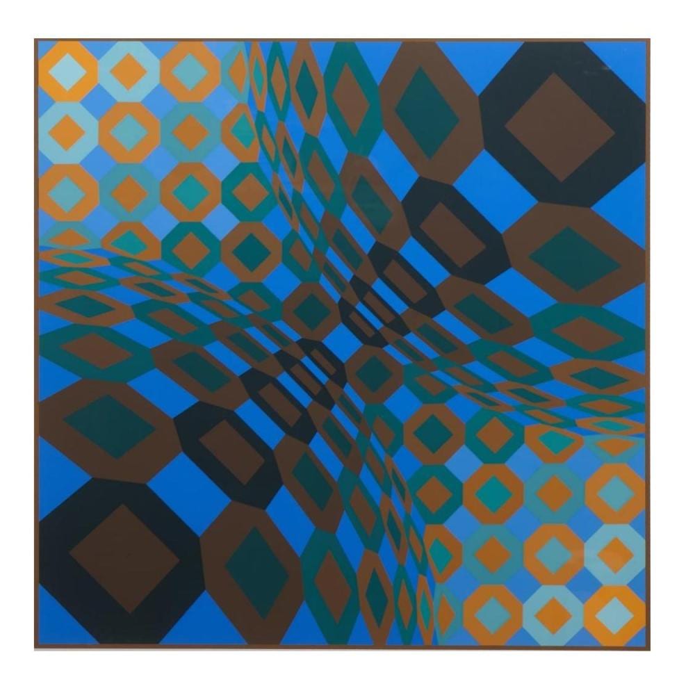 Victor Vasarely (1920-2004) Homenaje a Johann Sebastián Bach, 1973 Serigrafía en color sobre papel Medidas: 75 x 60 cm Ed. 186/ 200 comparable sale