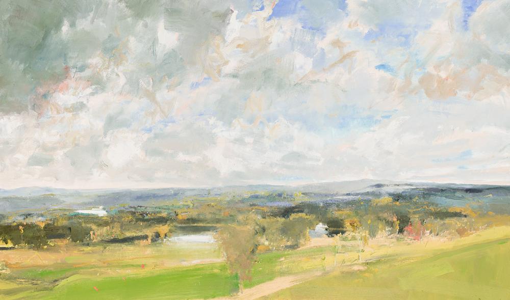 Eric Aho comparable auction result: eric aho b 1966 american cut to the river