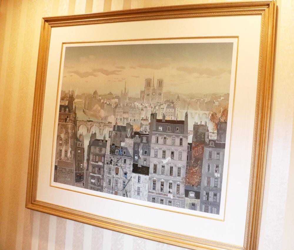 Michel (1933) Delacroix comparable auction result: michael delacroix print of paris and notre dame