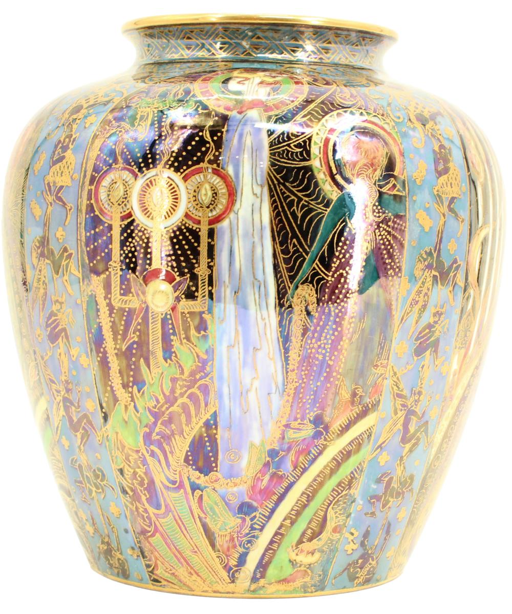 Magnificent True Wedgwood Fairyland Lustre Candlemas Vase sold by Sarasota Estate Auction, lot 1228 — auction record photograph