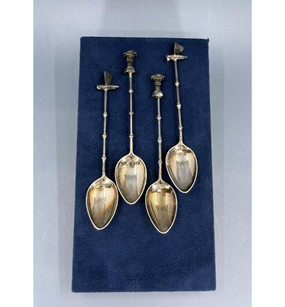 Japanese Sterling Silver Spoons sold by Davis Brothers Auction, lot 1154 — auction record photograph