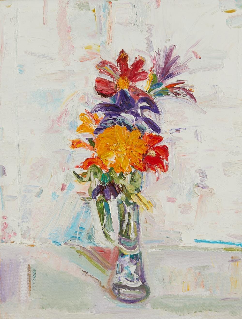 bernard chaet tall glass painting 2000 · Revere Auctions · 2024-11-13 Bernard Chaet comparable auction result: bernard chaet tall glass painting 2000