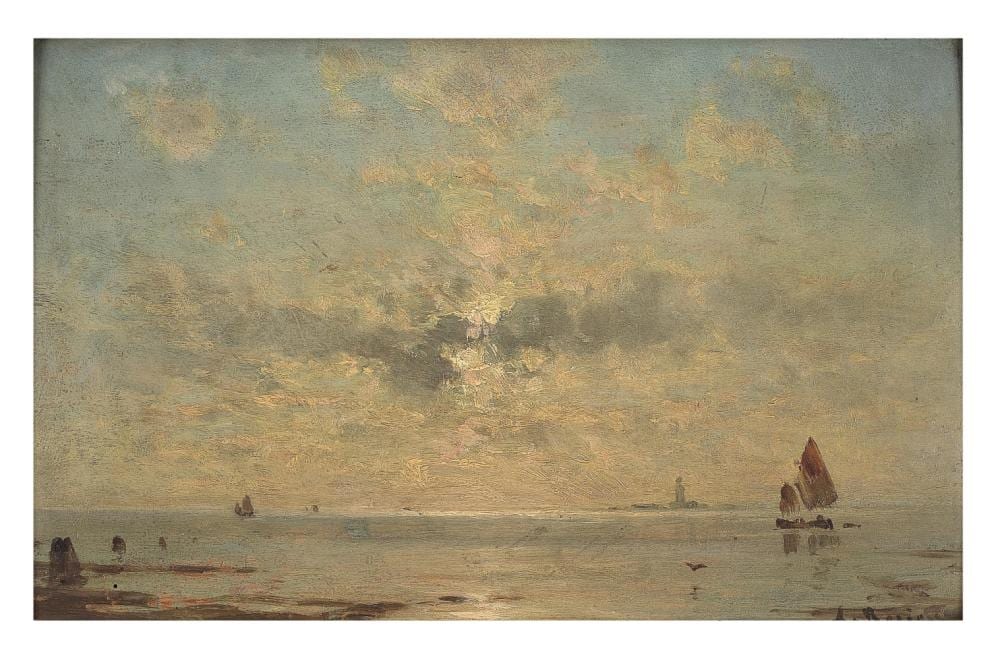Amédée Rosier comparable auction result: am d e rosier meaux 1831 1898 boulogne billancourt paysage de mer probablement venise