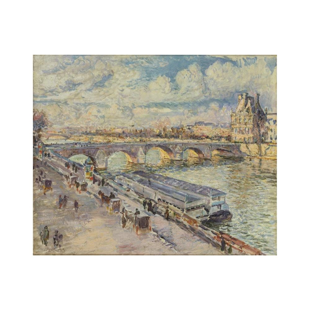 Charles (1874) Michel comparable auction result: charles michel belge 1874 1967 vue du pont du carrousel de paris depuis le quai voltaire