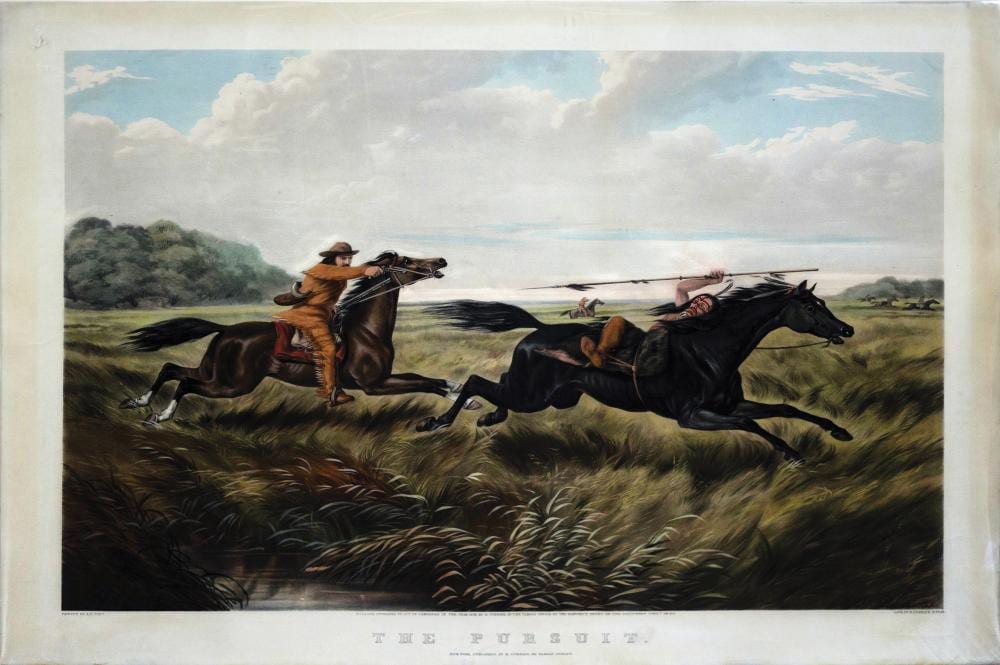 James Merritt Ives comparable auction result: currier lithograph the pursuit
