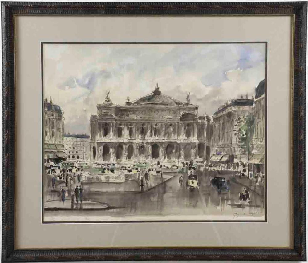 guy de neyrac french 1900 1950 watercolor ink · Ivy Auctions · 2024-11-16 Guy de Neyrac comparable auction result: guy de neyrac french 1900 1950 watercolor ink