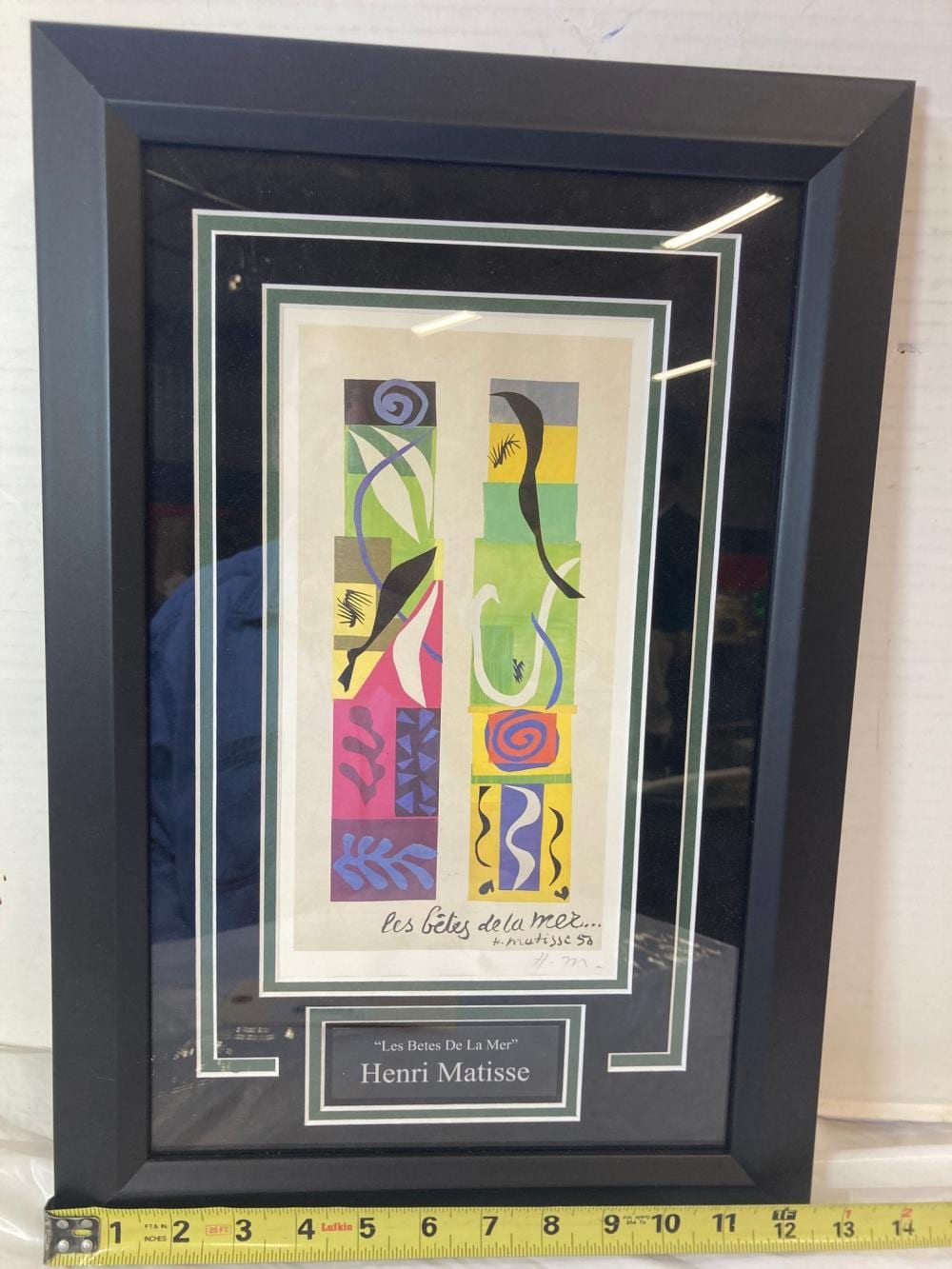 Henri Matisse "Les Betes De La Mer" Signed Lithograph Photo Frame sold by Joe R. Pyle Complete Auction & Realty LLC, lot 1344 — auction record photograph