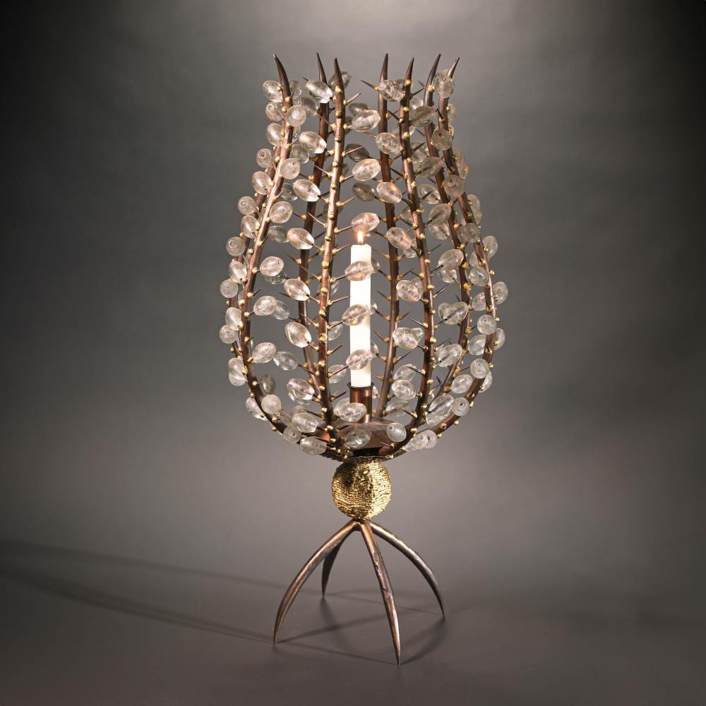 André Dubreuil comparable auction result: andr dubreuil candlestick model photophores perles