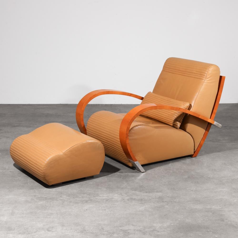 Jaime Tresserra Clapes comparable auction result: jaime tresserra clapes lounge chair model casablanca ottoman