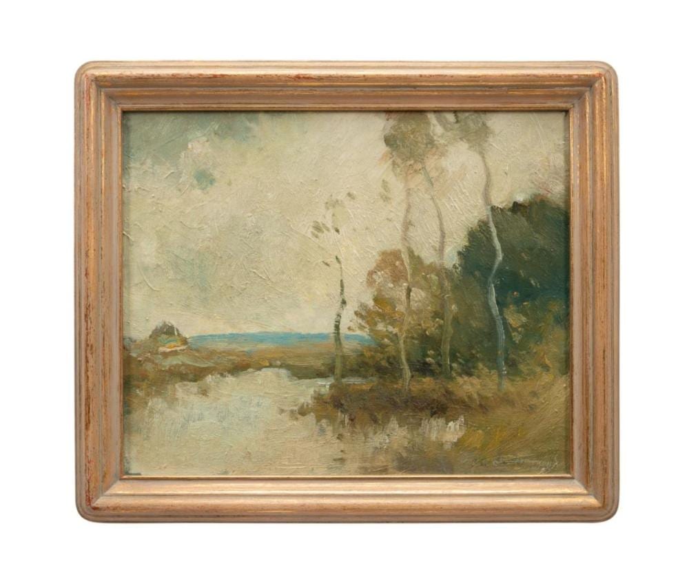 Fernando A. Carter comparable auction result: fernando a carter landscape by water o b