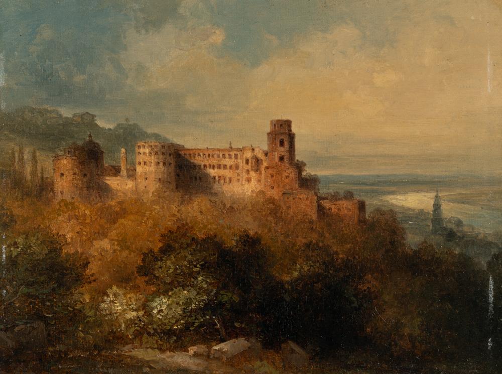 Theodor Verhas comparable auction result: theodor verhas 1811 schwetzingen heidelberg 1872 das heidelberger schloss von osten