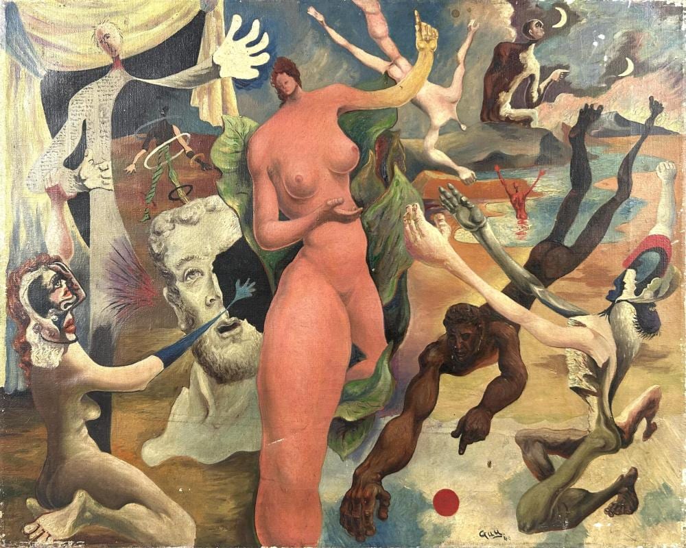 James Meikle Guy comparable auction result: james meikle guy connecticut 1909 1983 search for the new god oil on canvas 16 x 20 unframed