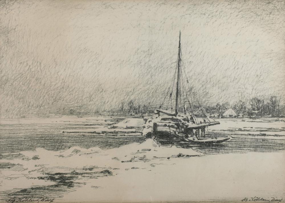 Fritz (1887) Köhler comparable auction result: fritz k hler winter am niederrhein