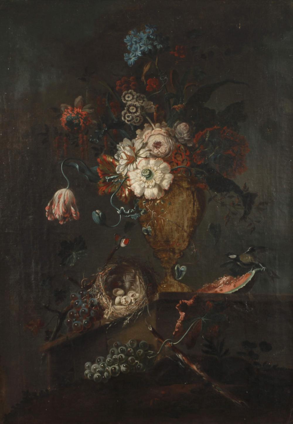 Johann Martin Metz comparable auction result: johann martin metz sp tbarockes blumenstillleben
