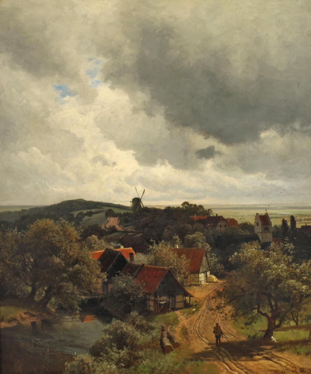 Heinrich Deiters comparable auction result: heinrich deiters sommerliche dorflandschaft