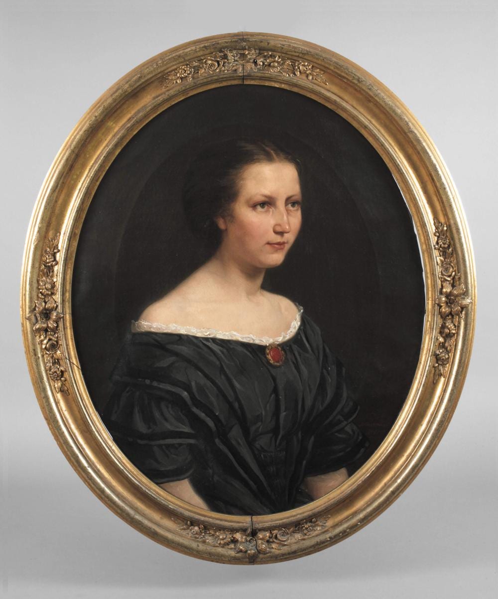 James Marshall comparable auction result: james marshall biedermeier damenportrait