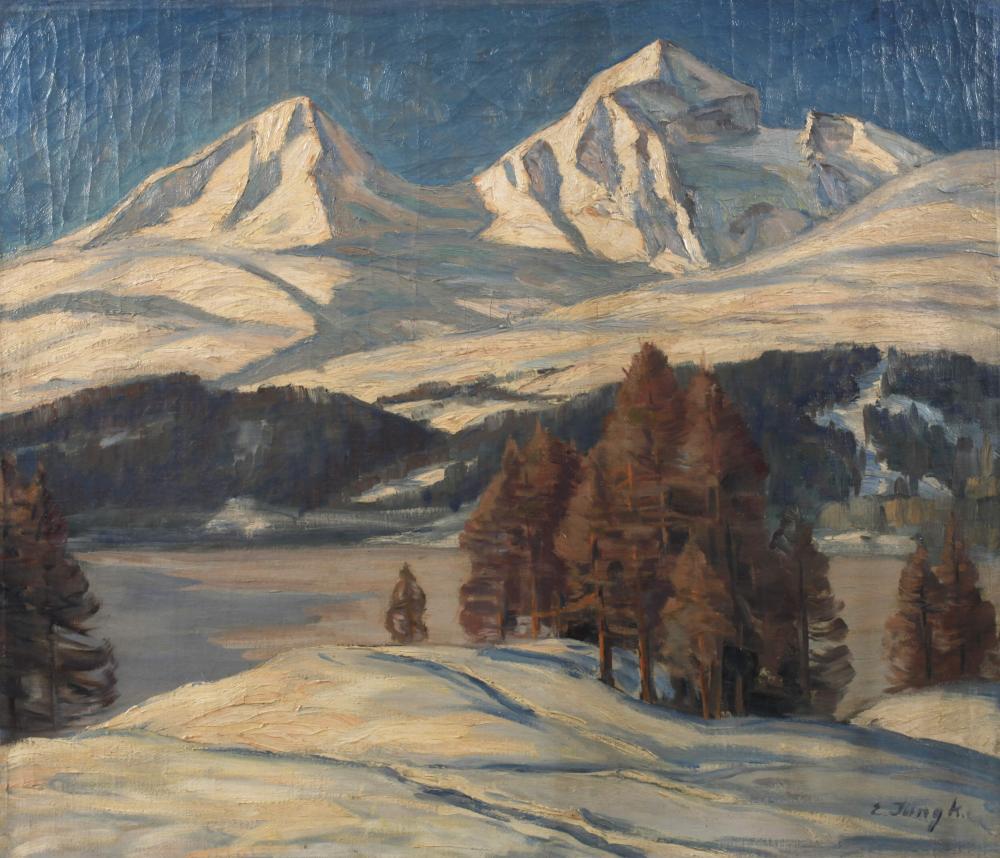 Elfriede Jungk comparable auction result: elfriede jungk wintertag in den alpen