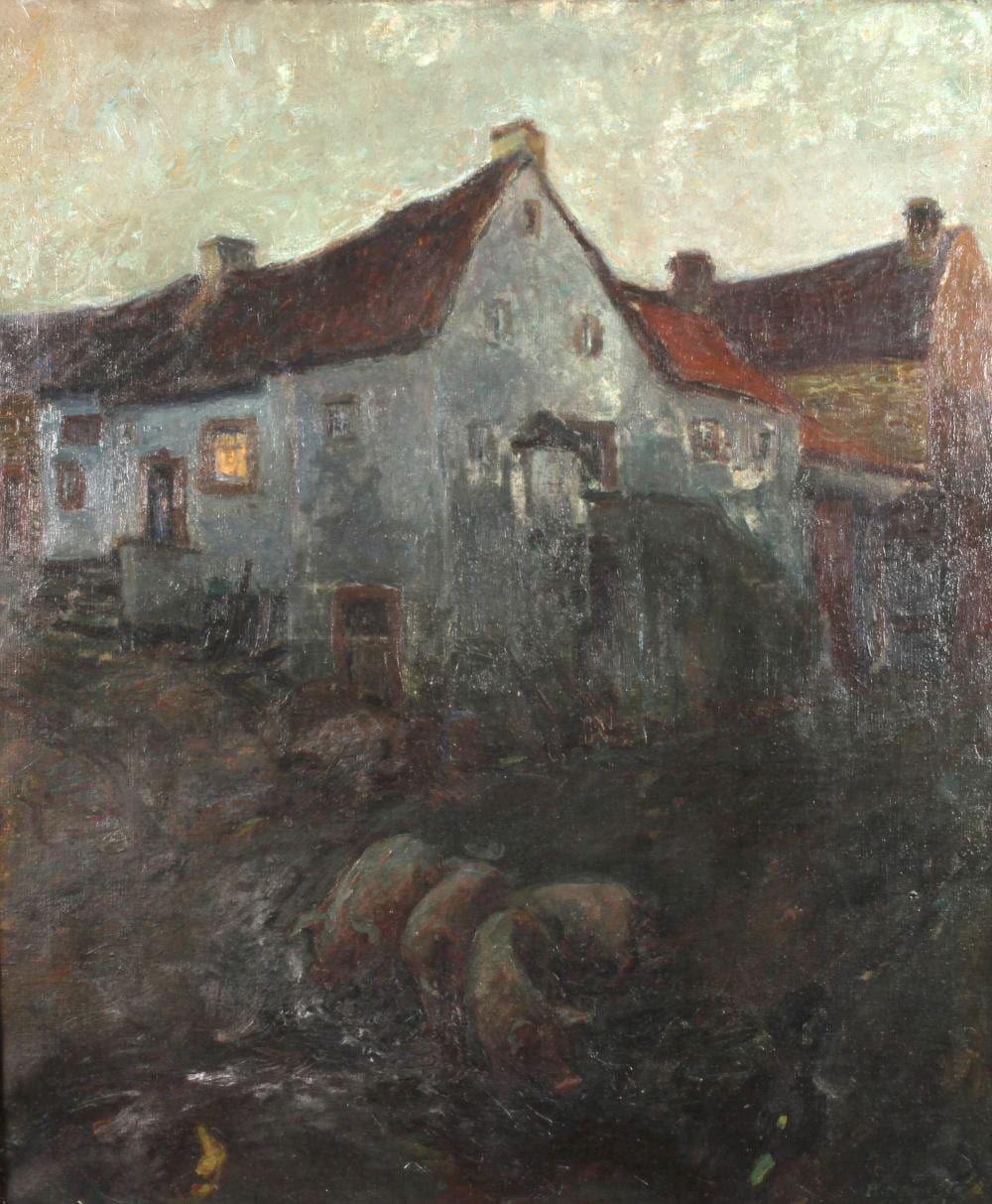 Adelbert Niemeyer comparable auction result: adelbert niemeyer nachts im dorfe