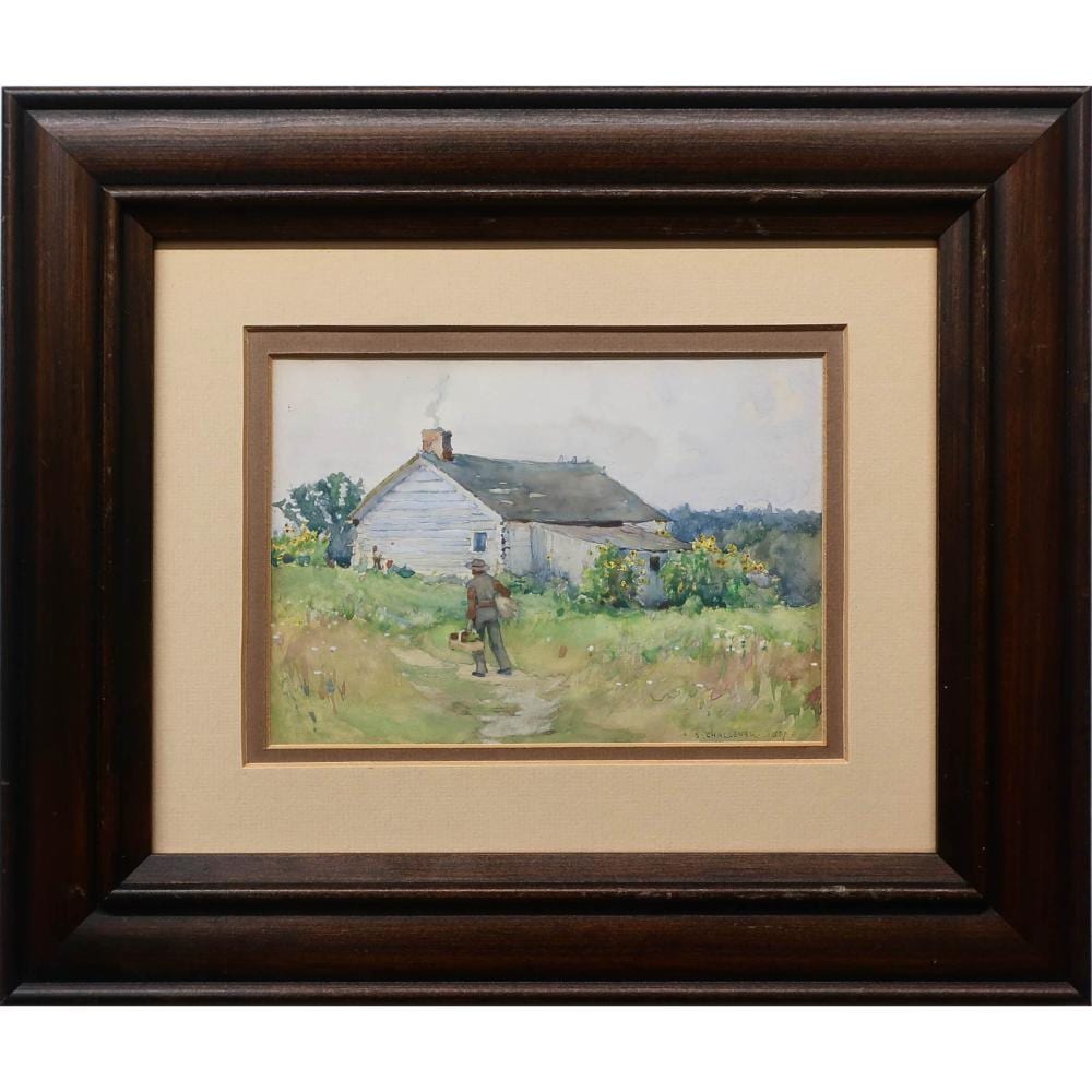 Frederick Sproston Challener comparable auction result: frederick sproston challener canadian 1869 1959 the caretakers cottage