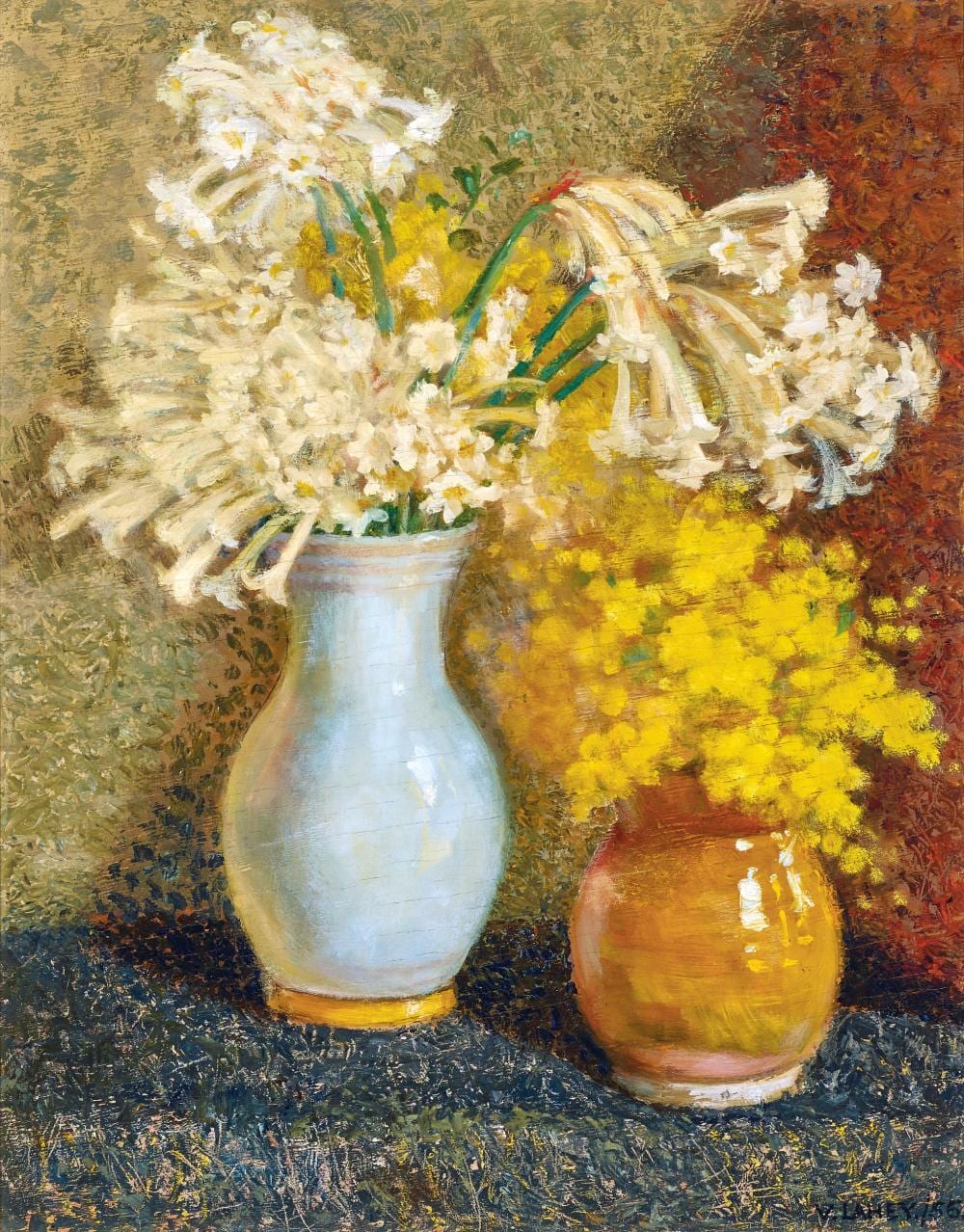 Vida Lahey comparable auction result: vida lahey 1882 1968 wattle and ifafa lilies 1956