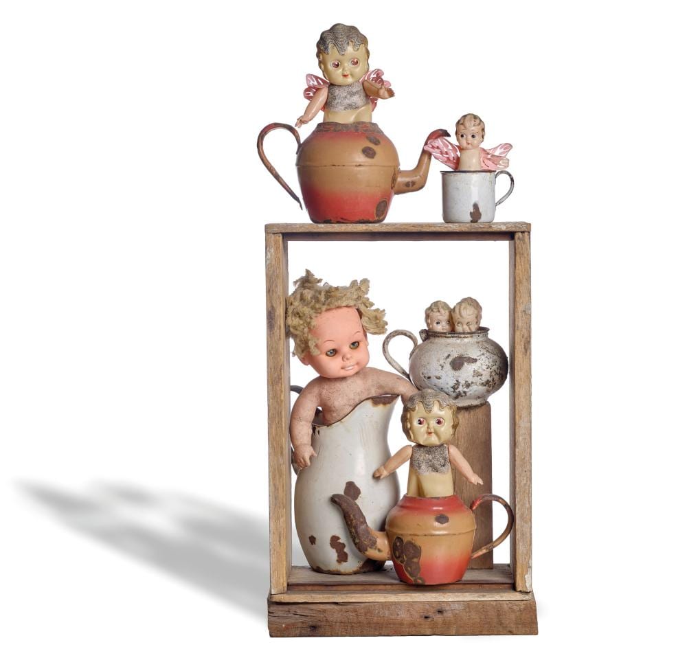 rosalie gascoigne 1917 1999 the teaparty 1980 · Menzies · 2024-11-20 Rosalie Gascoigne comparable auction result: rosalie gascoigne 1917 1999 the teaparty 1980
