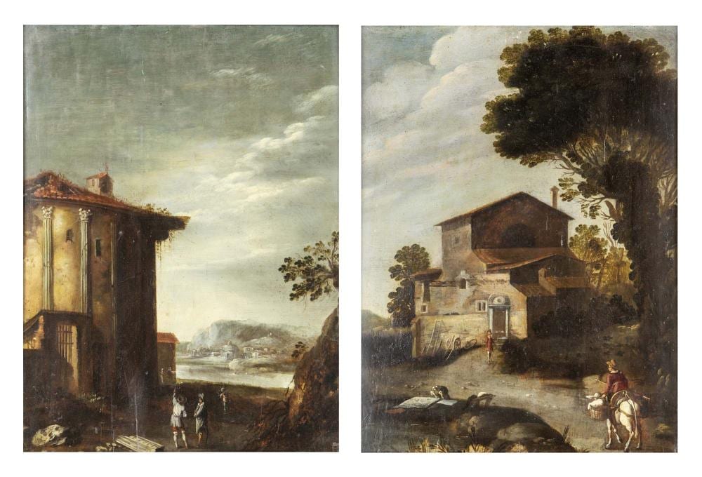thomas wijck attributed to beverwijk 1616 haarlem 1677 pair of country landscapes with shepherds · Casa d'aste ARCADIA · 2024-11-13 Thomas Wijck comparable auction result: thomas wijck attributed to beverwijk 1616 haarlem 1677 pair of country landscapes with shepherds