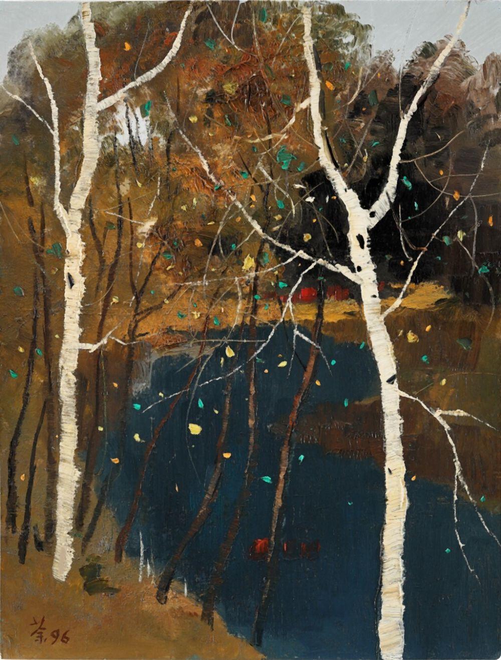 Wu Guanzhong 吳冠中 | Autumn leaves and spring flowers 秋葉春花 comparable sale